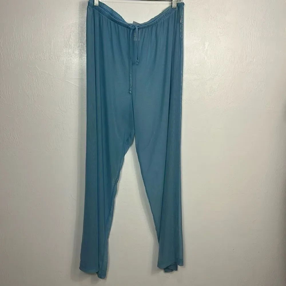 Jantzen Mesh Swim Cover-Up Pants In Light Blue Size L